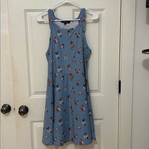 Derek Heart Floral Midi Dress Size XL blue sleeveless dress